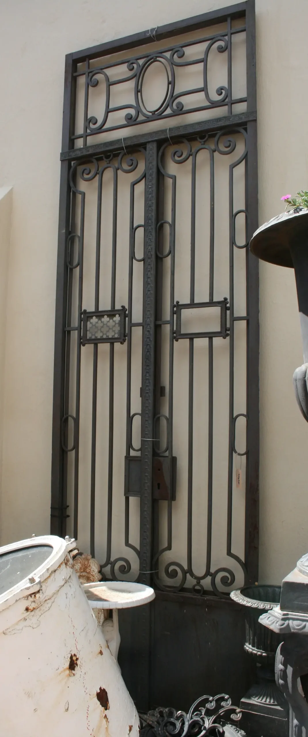 Antique Argentine Tall Forged Steel Double Door, Early 20Th Century 1
