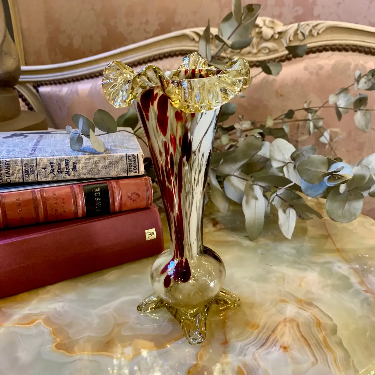 Stunning Warm Tone Vintage Murano Vase - Sold 1