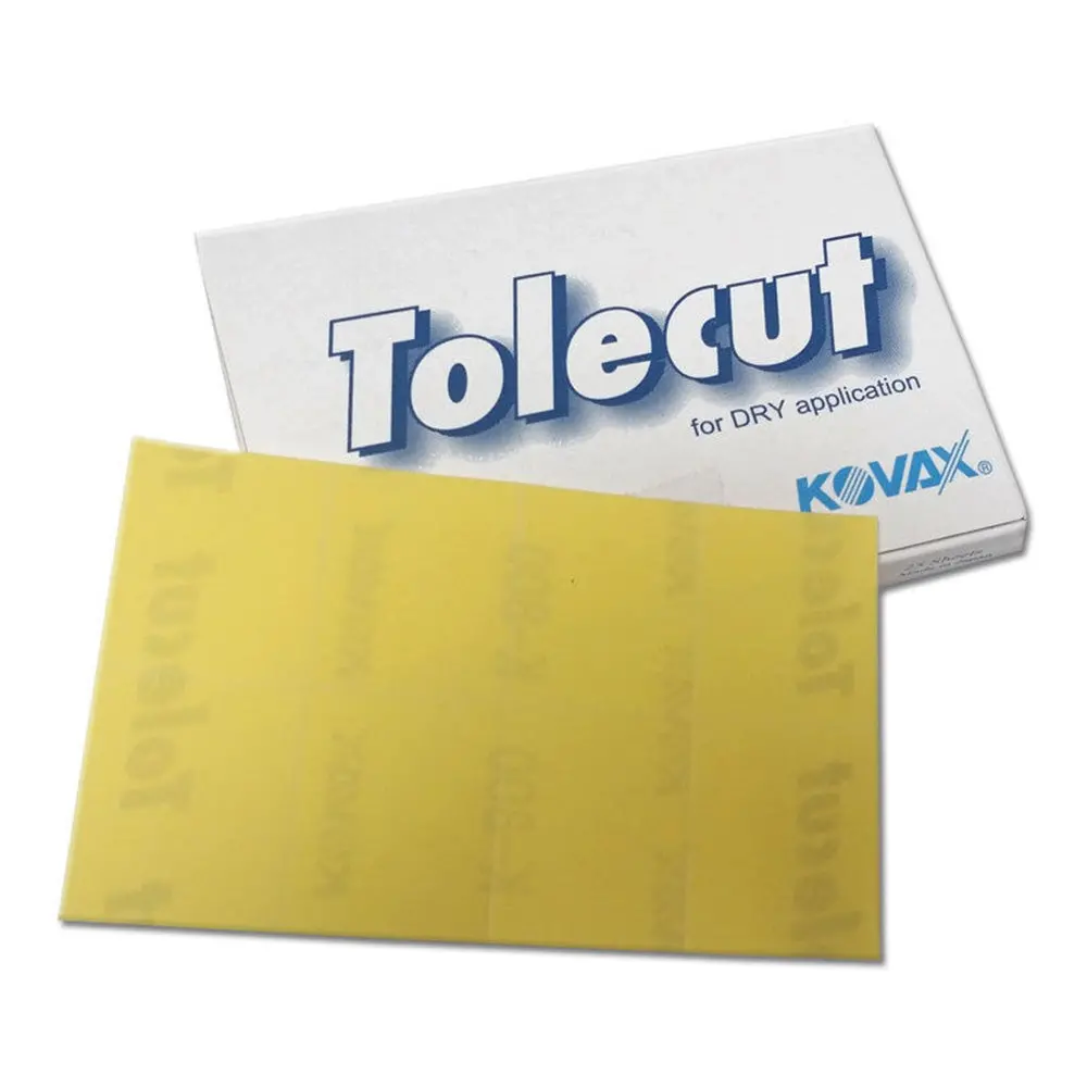 Kovax Tolecut Abrasive Sheet Yellow 800 Grit 70Mm X 114Mm X 25 Pack Denib 1