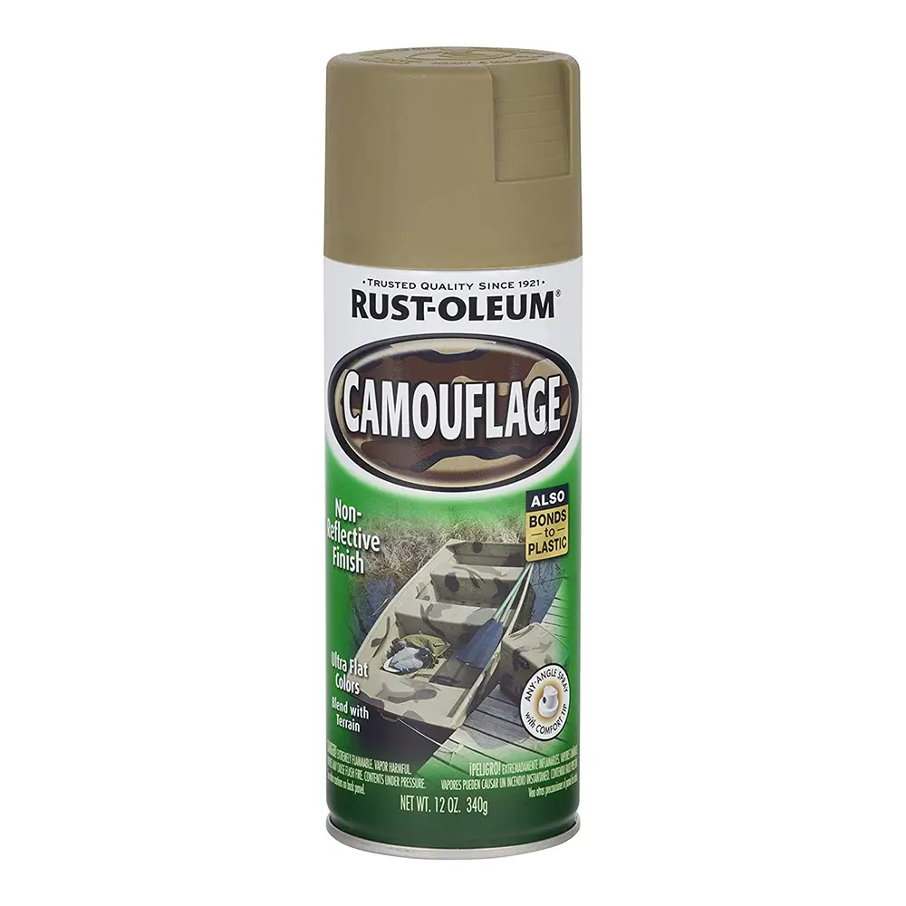 Rust-Oleum Camouflage Spray 340G Aerosol Ultra Flat Khaki 1