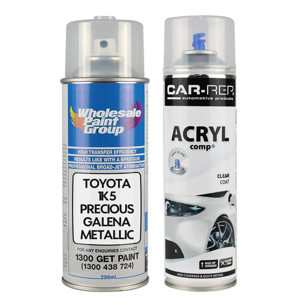 Auto Car Touch Up Spray Paint For Toyota 1K5 Precious Galena Metallic Plus 1K Clear Coat 1