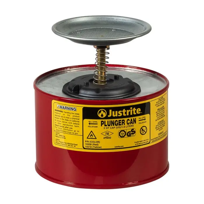 Justrite Steel Plunger Can 4