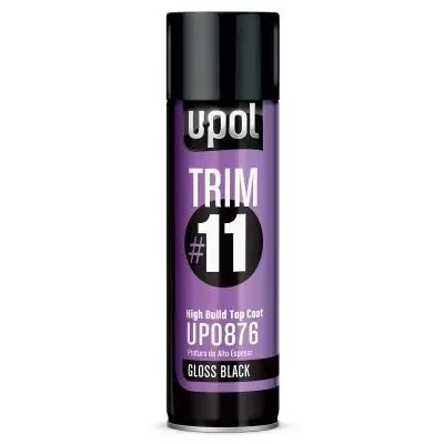 U-Pol Trim #11 High Build Top Coat 450Ml Gloss Black 1