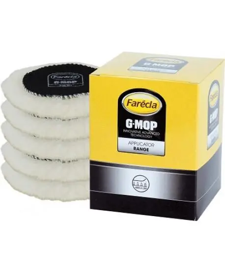 Farecla G Mop 75Mm Lambs Wool Pads 5 Pack Gml301 Hook & Loop Style Mini 1
