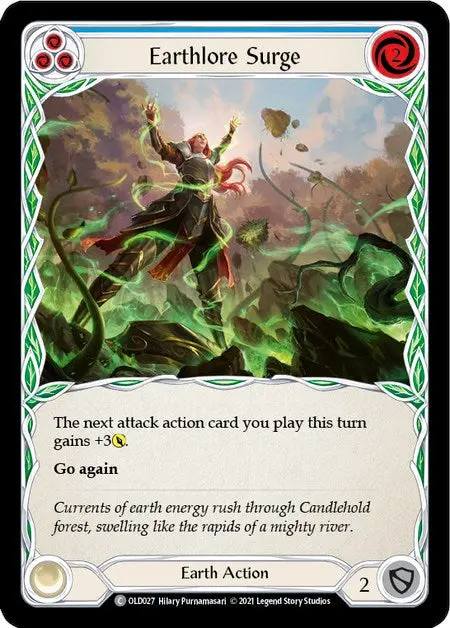 Earthlore Surge (Blue) [Old027] (Tales Of Aria Oldhim Blitz Deck)  1St Edition Normal 1