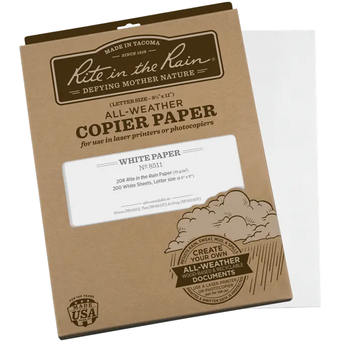 Rite-In-The-Rain - #8511 Copier Pak, 8.5" X 11", Pkg/200, White 1