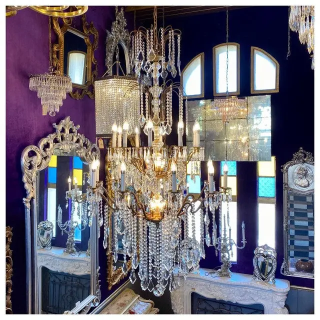 Very Special Antique Brass Chandelier - Sold 1
