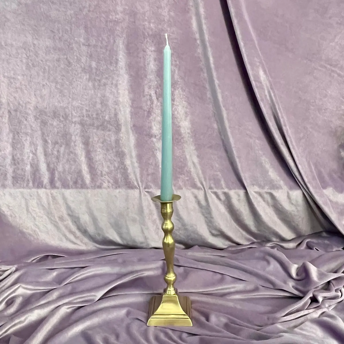 Single Antique Polished Brass Candelabra 1