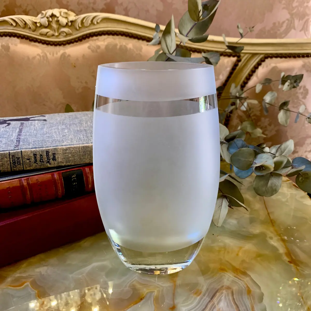 Vintage Frosted Glass Vase - Sold 1