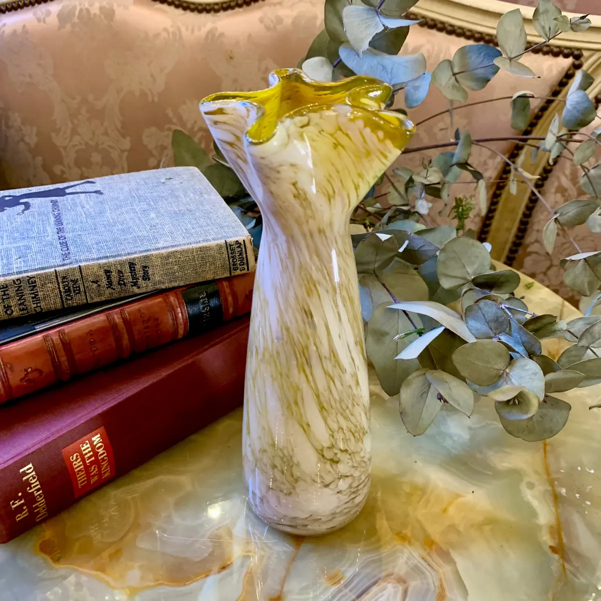 Milky Yellow Murano Vase - Sold 1