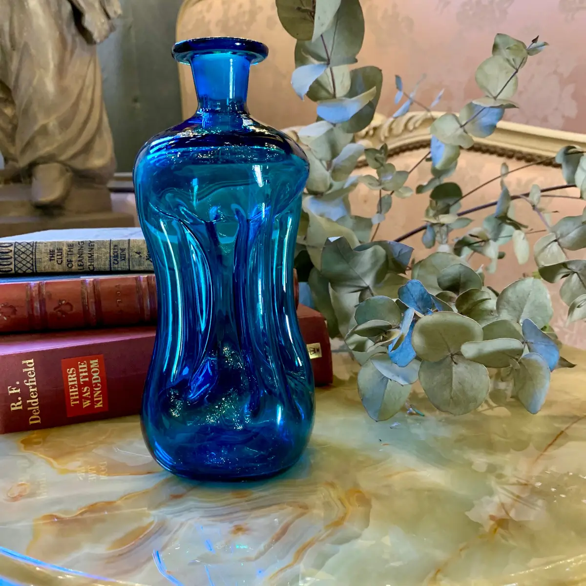 Vintage Deep Blue Murano Bottle - Sold 1