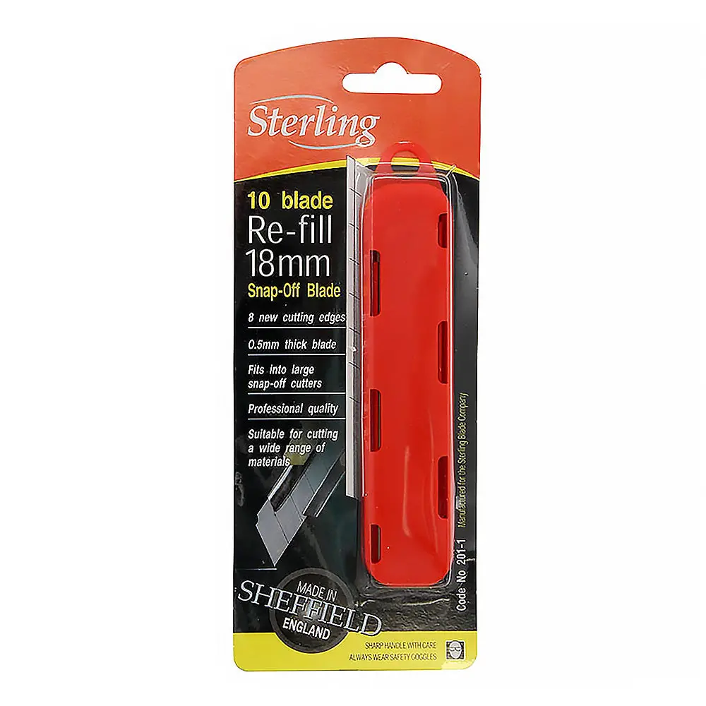 Sterling 18Mm Replacement Snap Off Blades Refill X 10 Pack 1