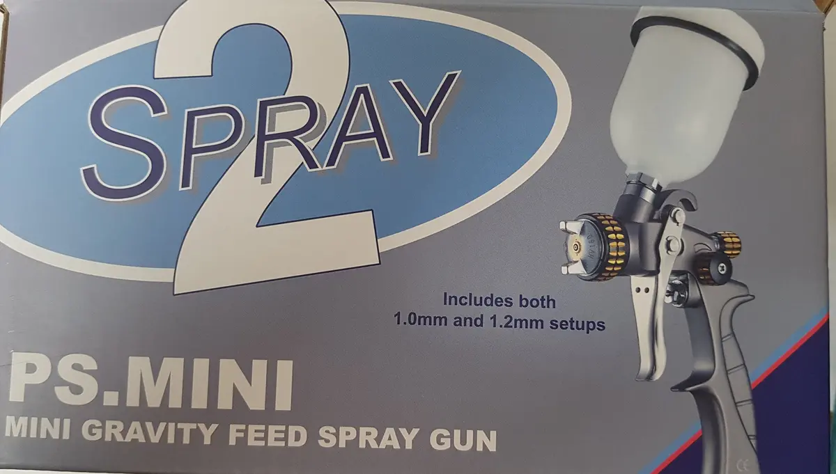 2Spray Mini Gravity Feed Spray Gun - 1.0/1.2Mm Setups Ps.Mini 2