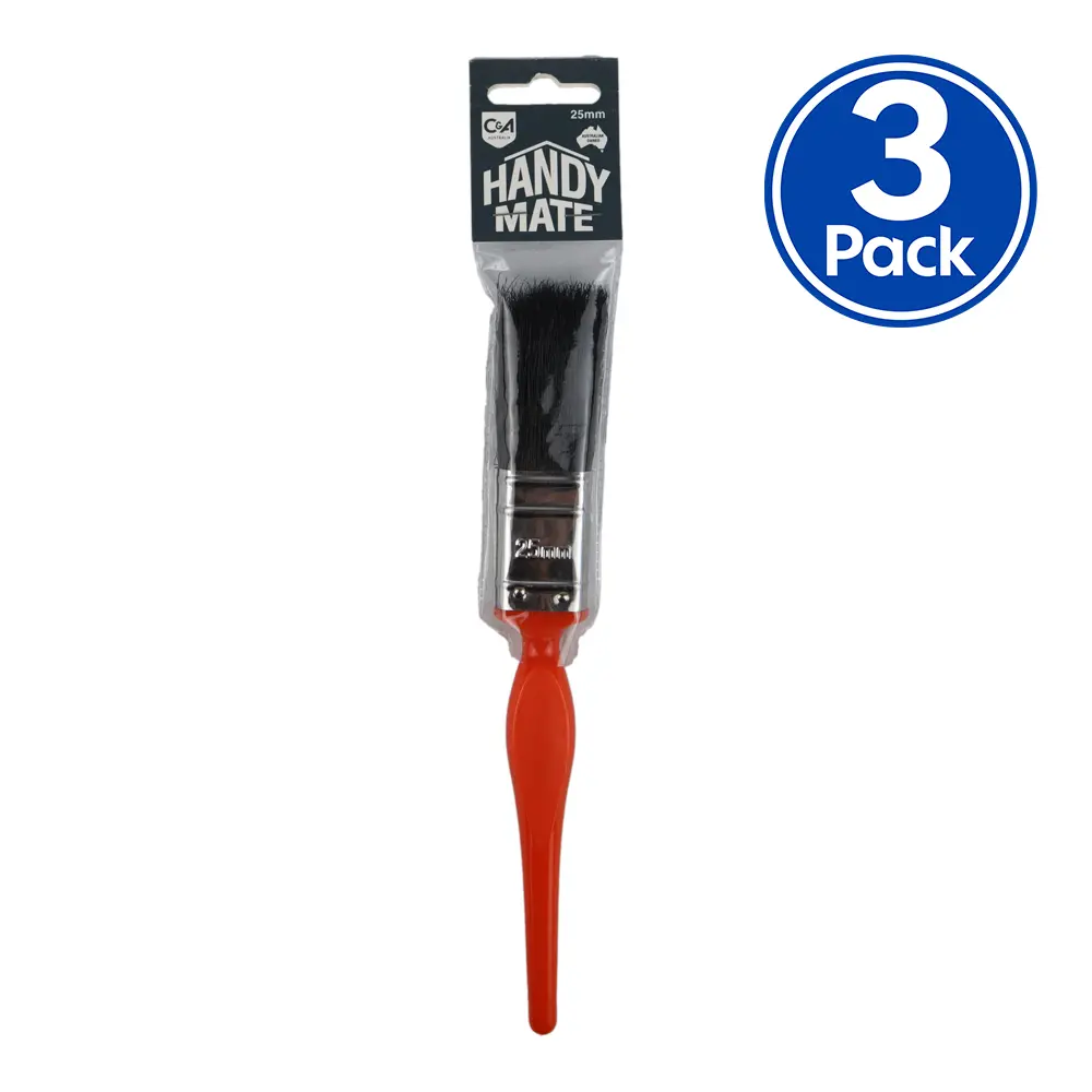 C&A Handy Mate Paint Brush 25Mm X 3 Pack Trade Industrial Commercial 1