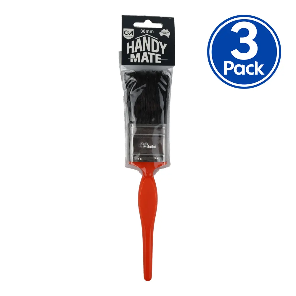 C&A Handy Mate Paint Brush 38Mm X 3 Pack Trade Industrial Commercial 1