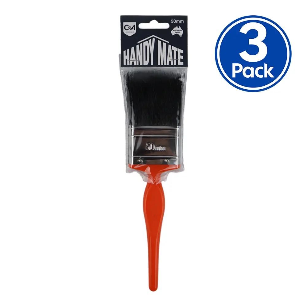 C&A Handy Mate Paint Brush 50Mm X 3 Pack Trade Industrial Commercial 1