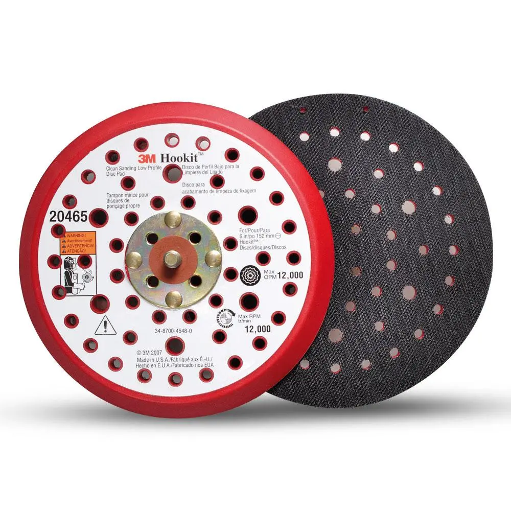 3M Hookit Abrasive Sanding Disc Hook & Loop Backing Pad 20465 150Mm 53 Hole 1