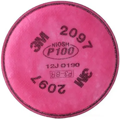 3M 2097 P100 Particulate Filter W/Ov Relief 1