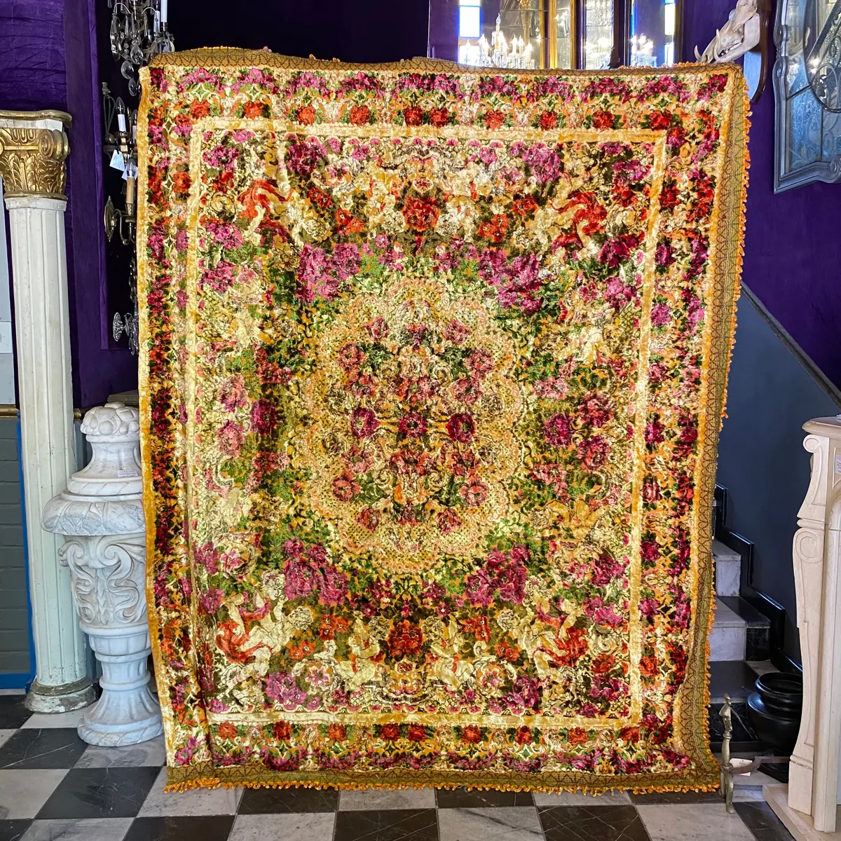 Pretty Vintage Floral Tapestry Sold 1