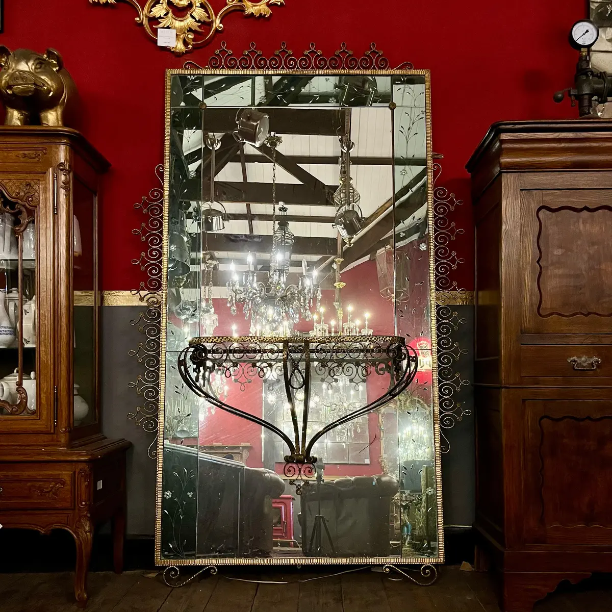 A Vintage Italian Mirror And Console Set 1