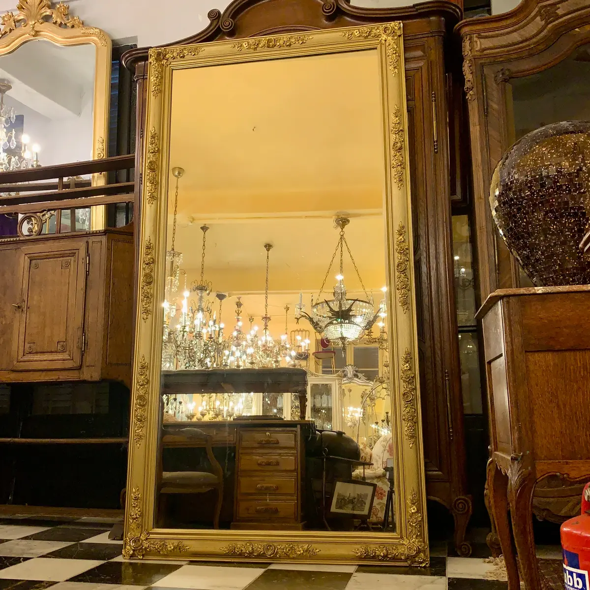 Gorgeous Gilt Gold Antique Mirror - Sold 1