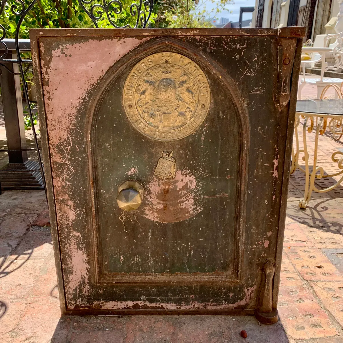 A Charming Distressed Milners Safe 1