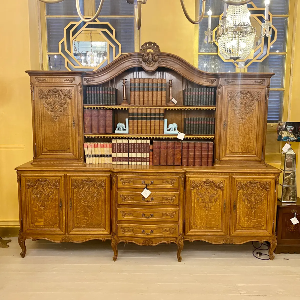 Antique French Oak Display Bookcase - Sold 1