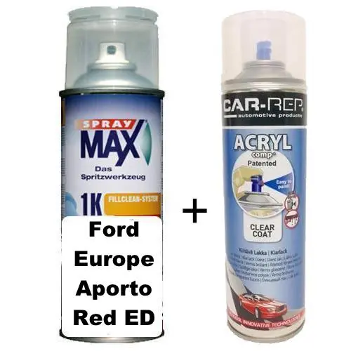 Auto Touch Up Paint Ford Europe Aporto Red Ed Plus 1K Clear Coat 1