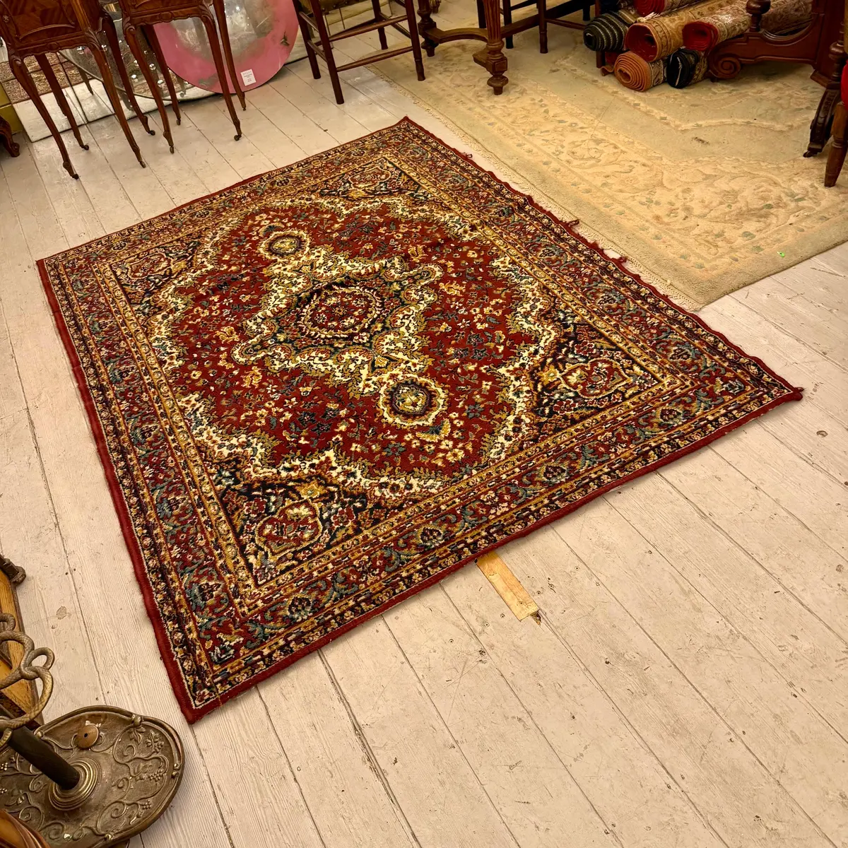 Vintage Red Persian Medallion Carpet, 225 × 170 Cm 1