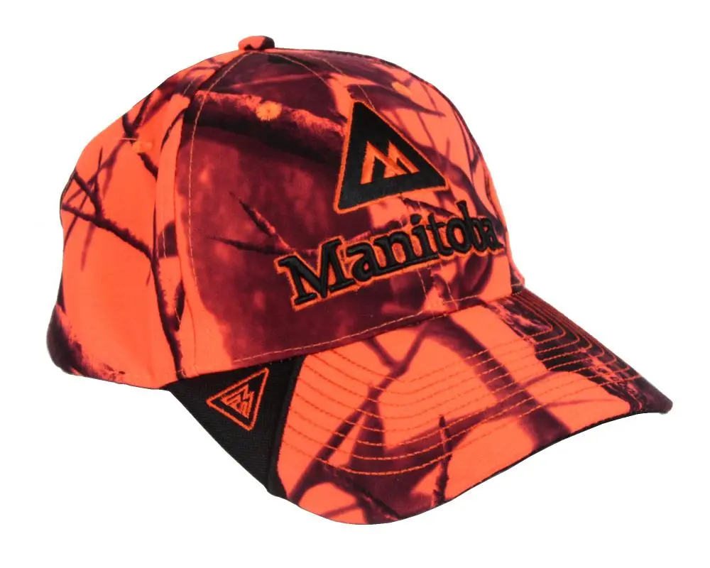 Manitoba Blaze Orange Camo Baseball Cap 1