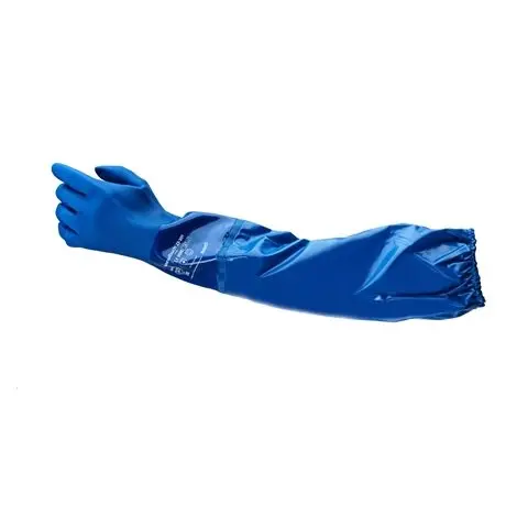 Gloves, Shoulder-Length, Pvc, Blue 1