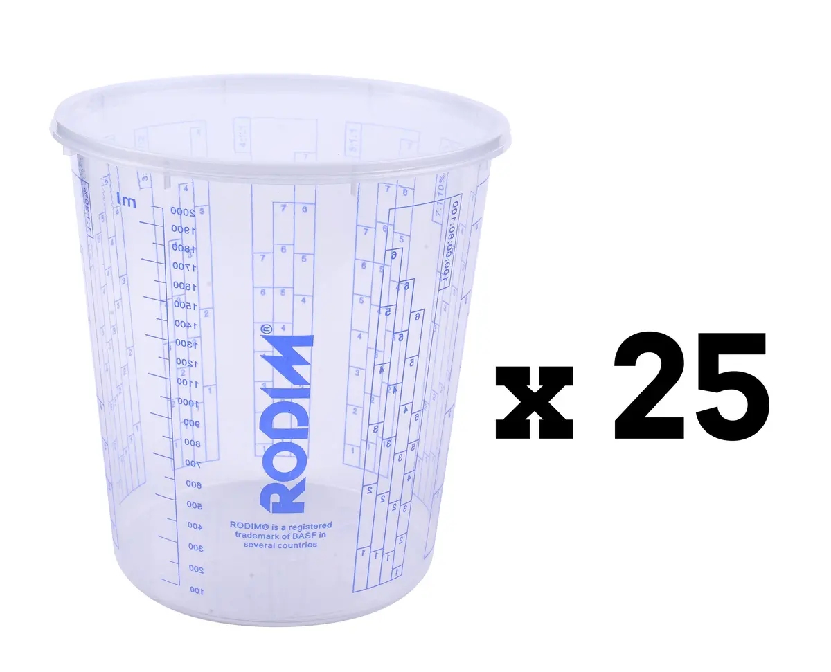 Basf Rodim Calibrated Graduated Paint Mixing Cups 1900Ml X 25 Pack 1