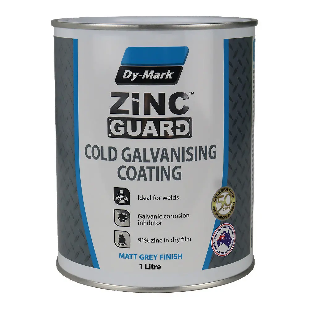 Dy-Mark Zinc Guard Cold Galvanising Coating Matt Grey 1L Corrosion Protection 1