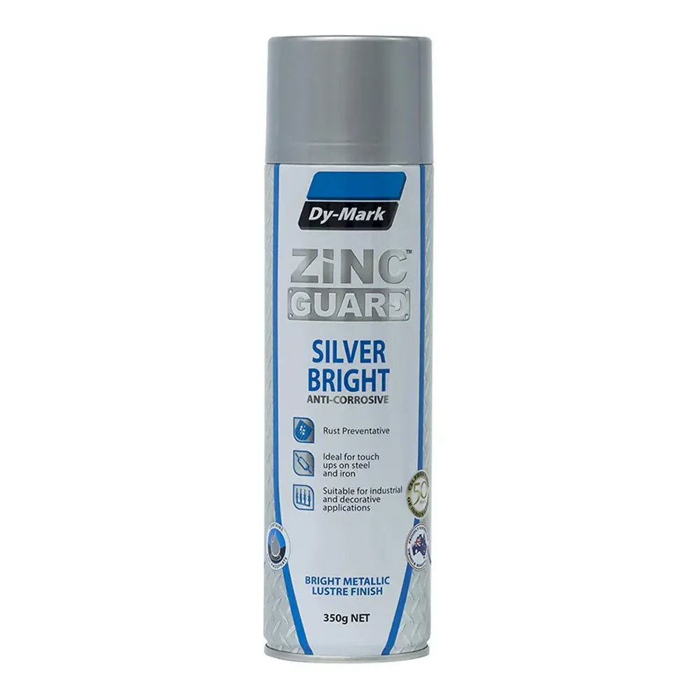Dy-Mark Zinc Guard Silver Bright 350G Spray Paint Aerosol 1