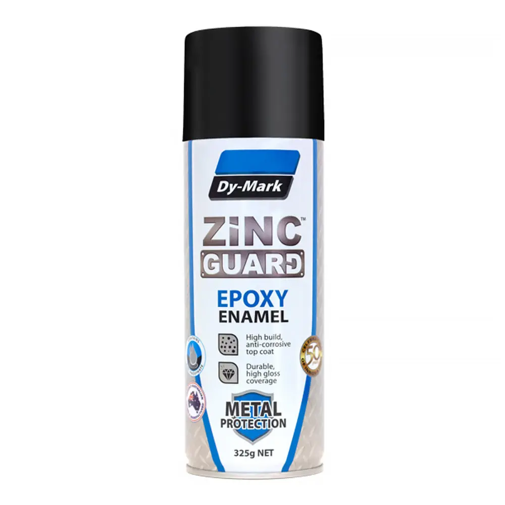 Dy-Mark Zinc Guard Single Pack Epoxy Enamel 325G Gloss Black Spray Paint 1