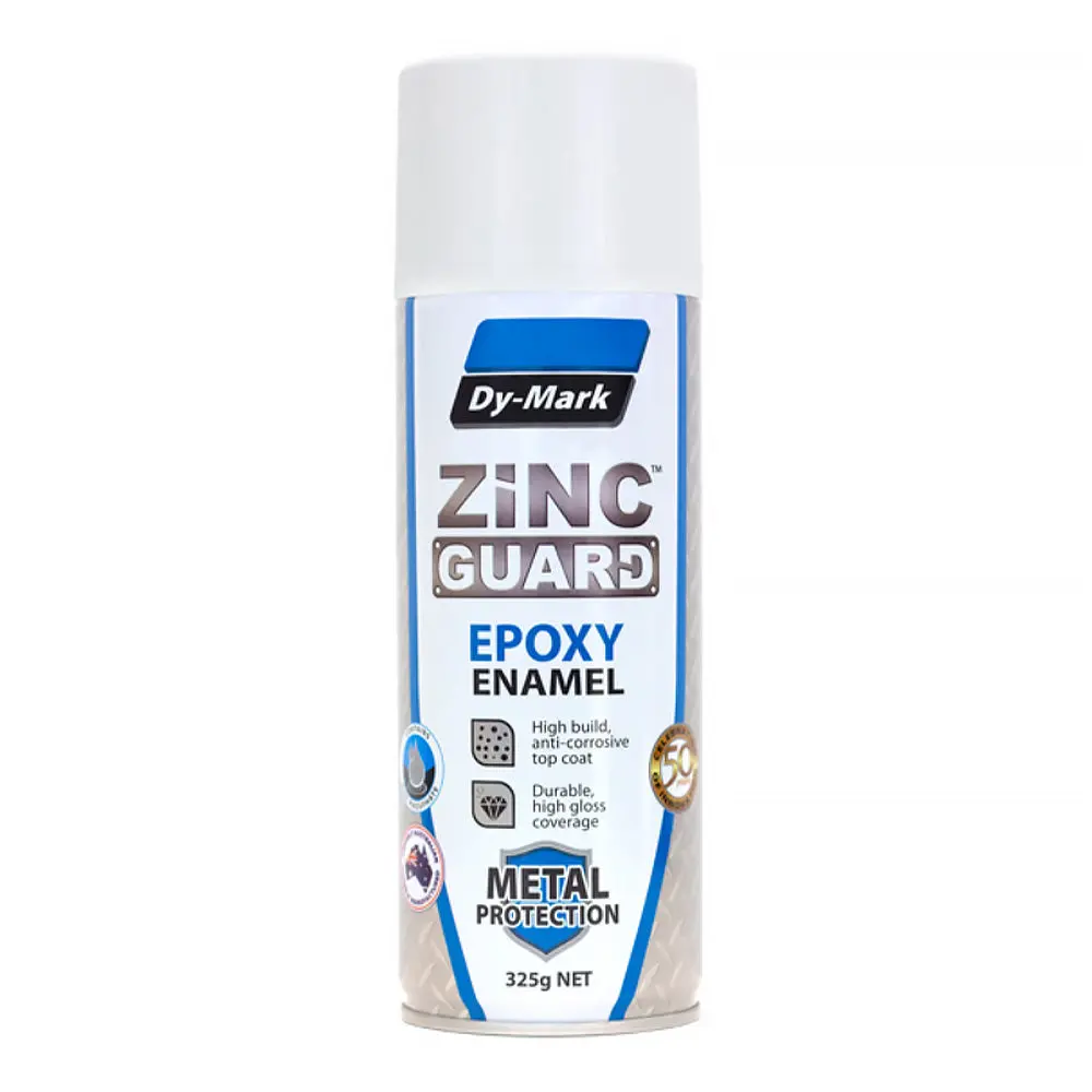 Dy-Mark Zinc Guard Single Pack Epoxy Enamel 325G Gloss White Spray Paint 1