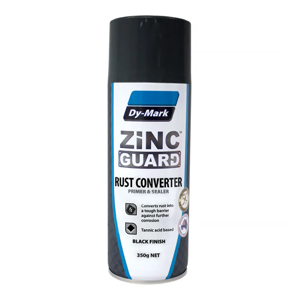 Dy-Mark Zinc Guard Rust Converter 350G Black Primer Sealer Aerosol Spray 1