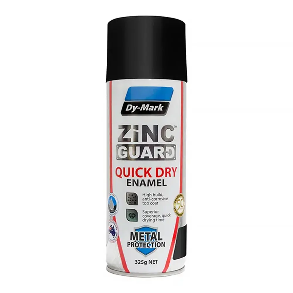 Dy-Mark Zinc Guard Quick Dry Enamel 325G Satin Black Spray Paint Aerosol 1