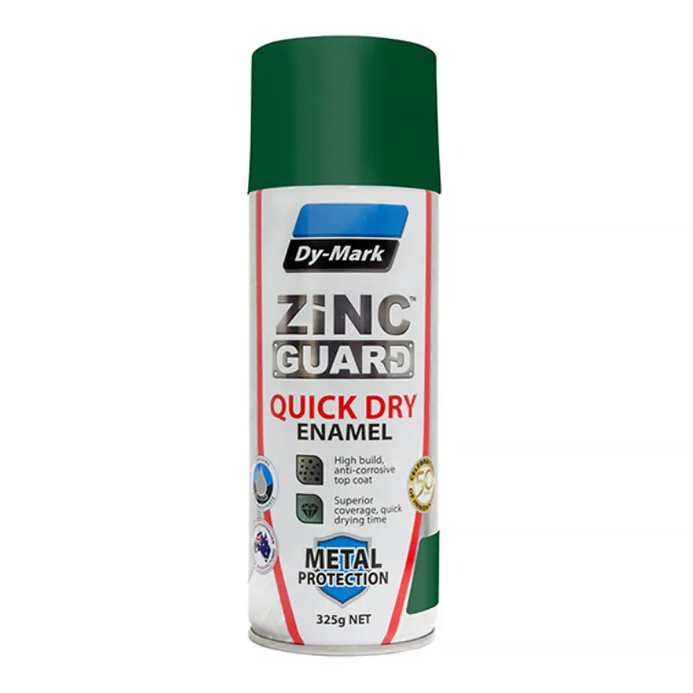 Dy-Mark Zinc Guard Quick Dry Enamel 325G Gloss Brunswick Green Spray Paint Aero 1