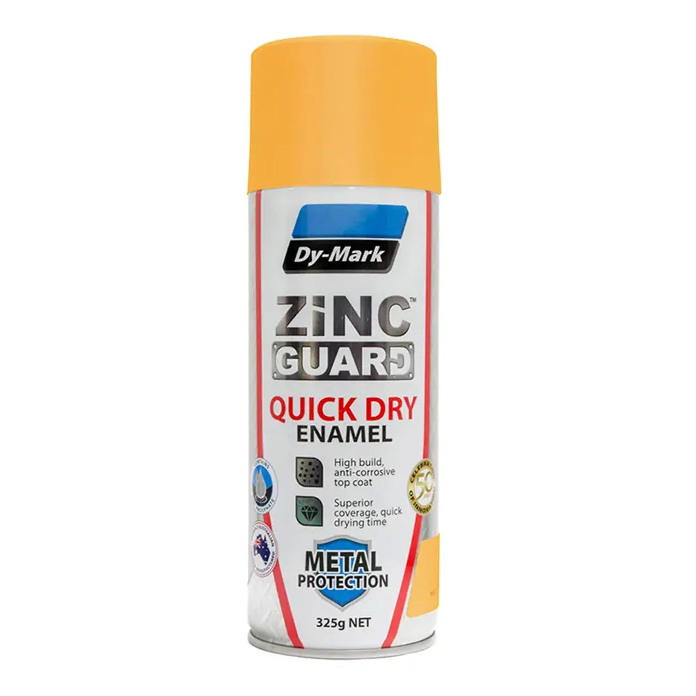 Dy-Mark Zinc Guard Quick Dry Enamel 325G Gloss Golden Yellow Spray Paint Aerosol 1