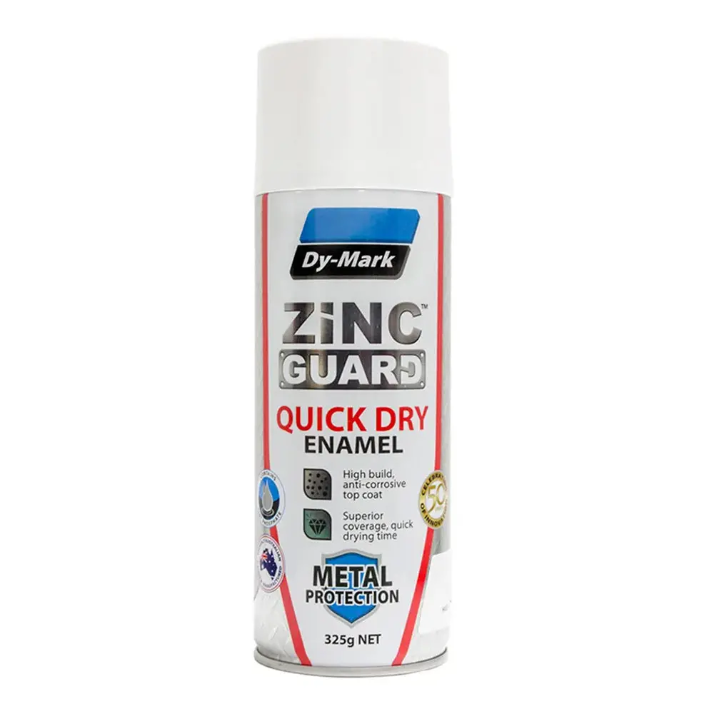 Dy-Mark Zinc Guard Quick Dry Enamel 325G Gloss White Spray Paint Aerosol 1
