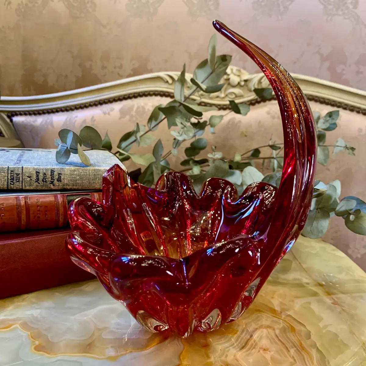 Burnt Red Murano Bowl 1
