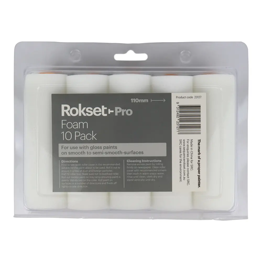 Rokset Pro Foam 110Mm Roller Covers 10 Pack Refill House Marine Industrial 1