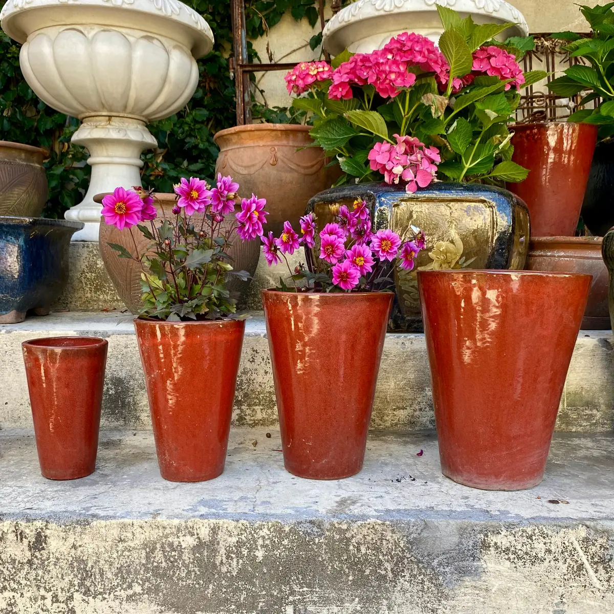 Red Glazed Terracotta Pots 1