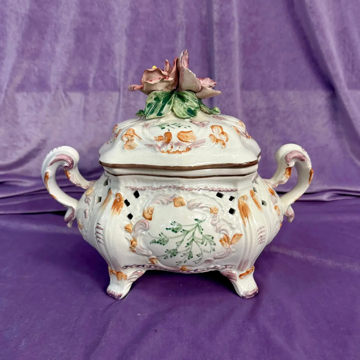 Murano Mario Nove Ceramic Dish With Twin-Handle - Sold 1