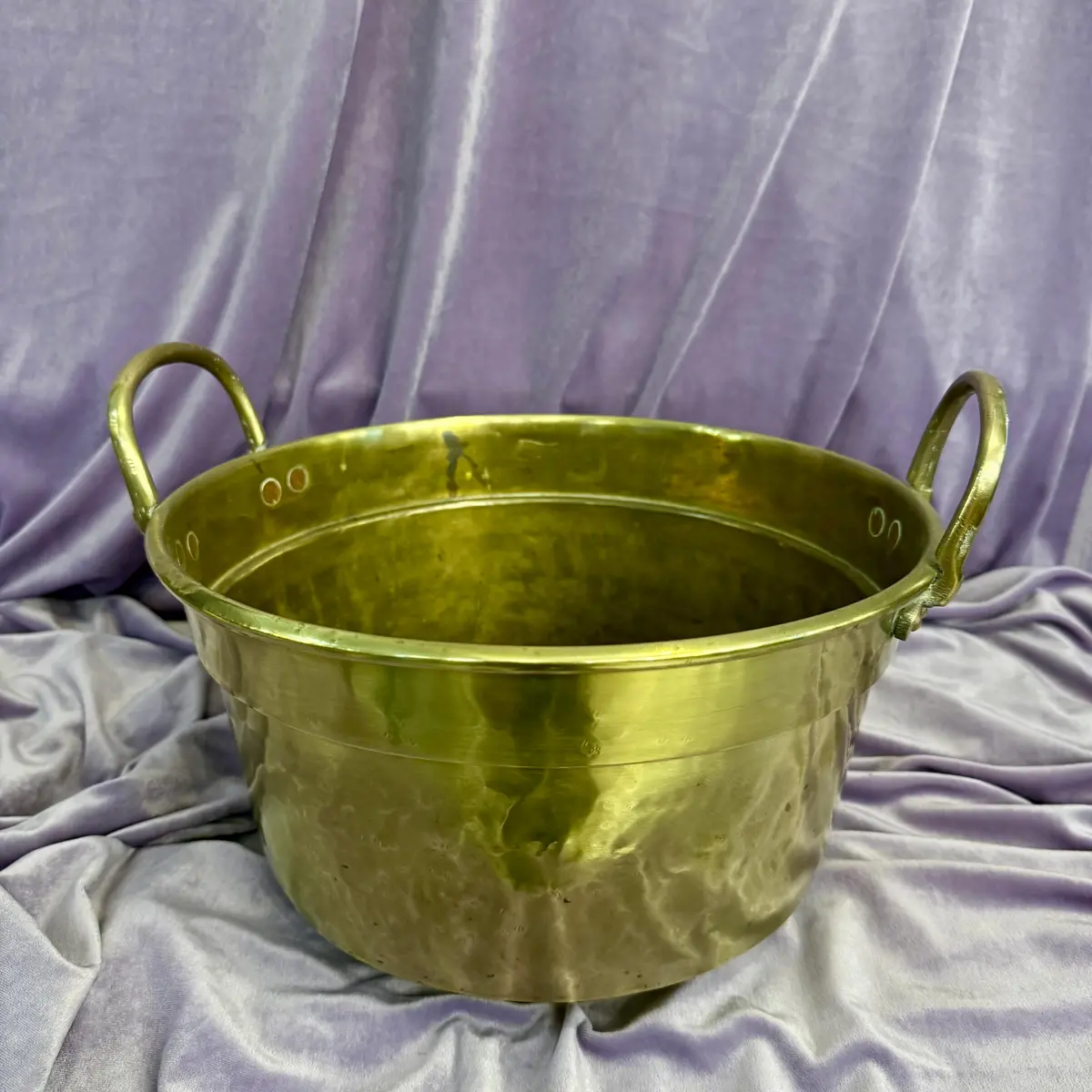 Large Antique Polished Brass Jam Pot - Sold 1