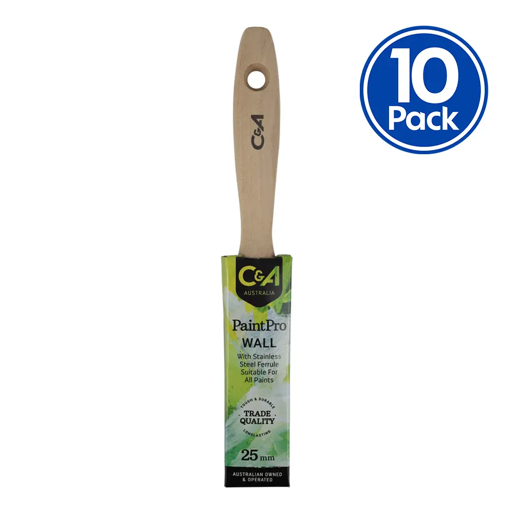 C&A Brushware Paintpro Wall Brush 25Mm X 10 Pack Trade Industrial Commercial 1