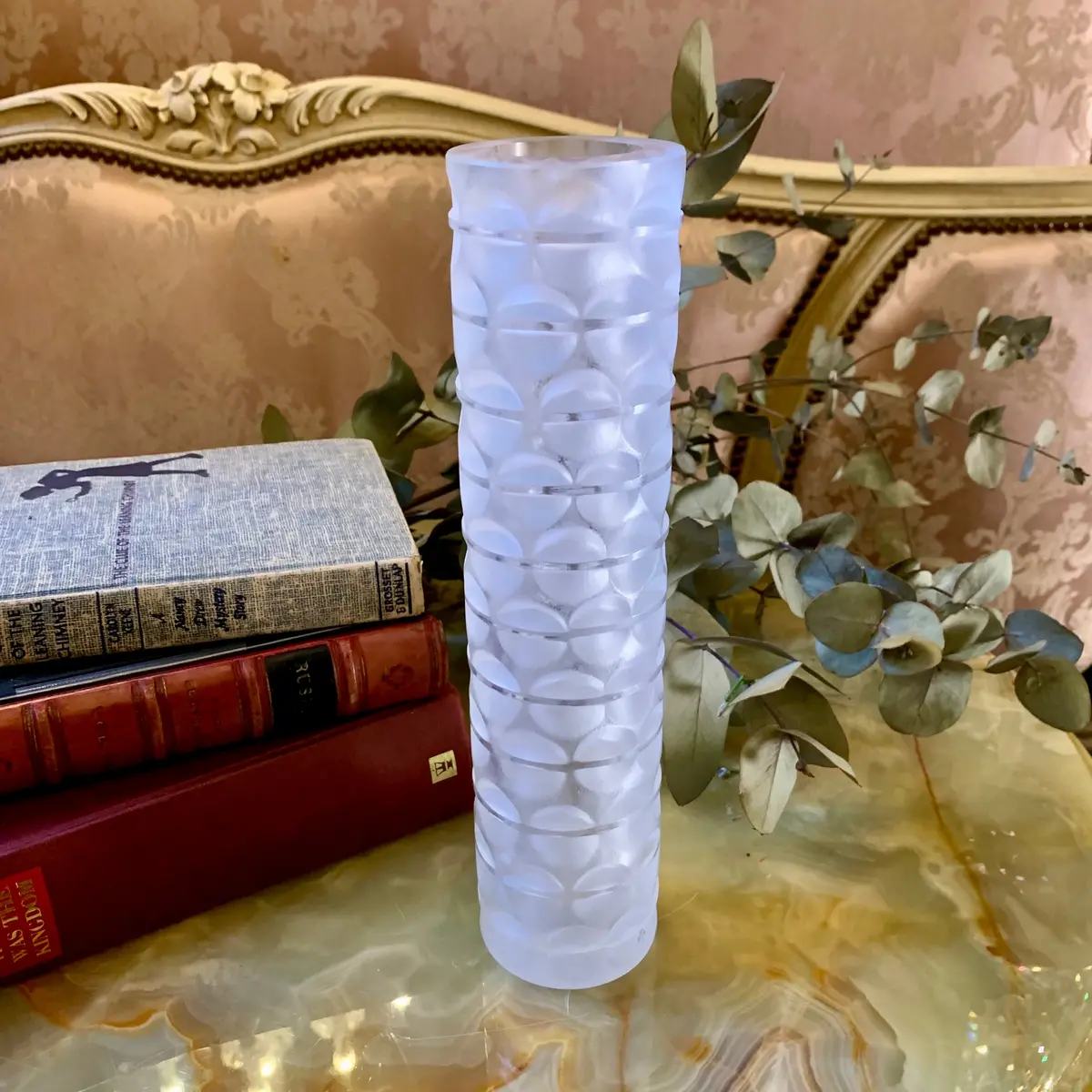 Art Deco Frosted Glass Vase - Sold 1