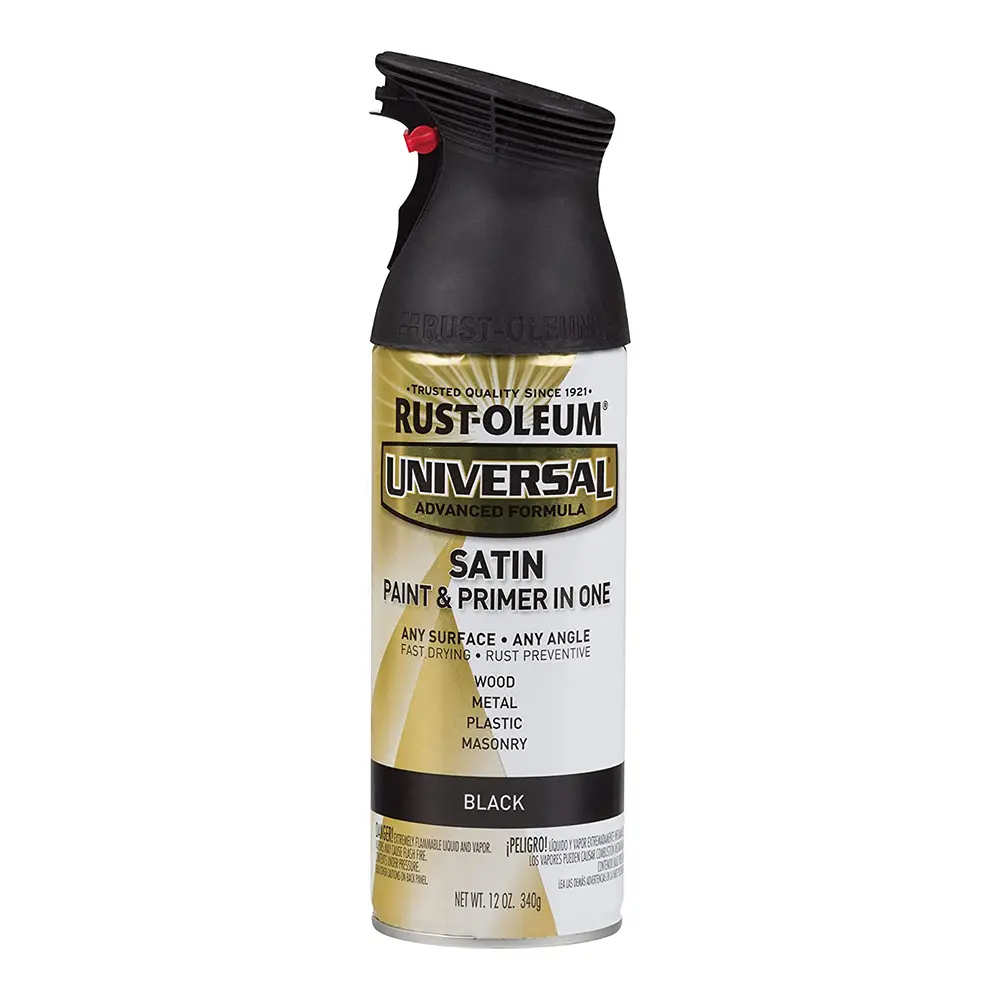 Rust-Oleum Universal Paint & Primer Spray Paint 340G Aerosol Satin Black 1