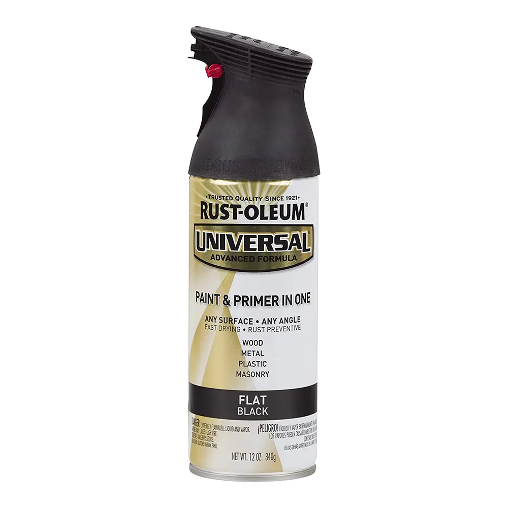 Rust-Oleum Universal Paint & Primer Spray Paint 340G Aerosol Flat Black 1